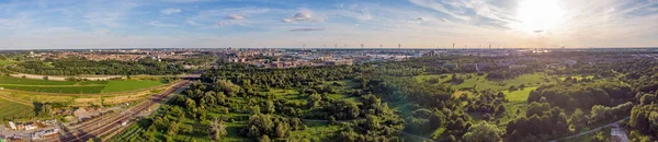 Utsikt Över Antwerpen Norra Området Med Stad Och Hamn Fjärran — Stockfoto