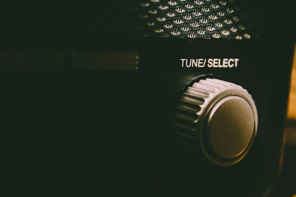 Tune Select Knob Button Retro Vintage Finetuning Copy Space Old — Fotografia de Stock