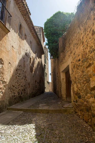 Caceres Španělsko Duben 2017 Úzké Uličky Uličky Historického Starého Města — Stock fotografie
