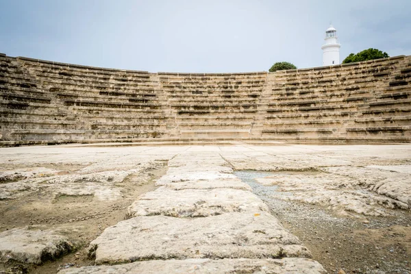 パフォス オデオン キプロス パフォスの考古学遺跡でのローマ劇場 古代文明 — ストック写真