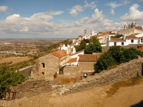 Monsaraz Alentejo Portugalia Widok Wieś Otaczającym Krajobrazem Przyrodą Turystyka Podróże — Zdjęcie stockowe