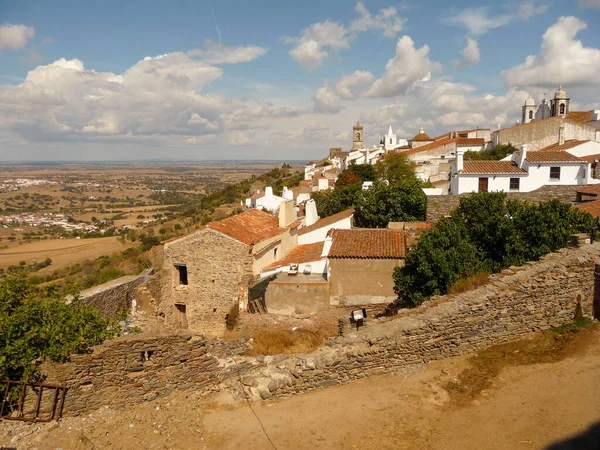 Monsaraz Alentejo Portugalsko Obec Pohled Okolní Krajinou Přírodou Cestování Cestovní — Stock fotografie