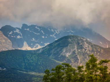 Güzel bahar doğa. Temiz hava, nazik dağlar, sıcak güneş ışınlarının.