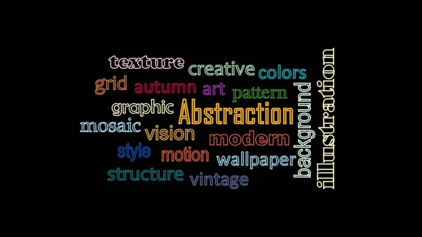 Art Word Collage Texture Abstract Concept Words Background Creative Motivation — Stock Photo, Image