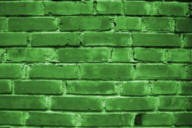 Soyut eski model yeşil tuğla duvar arka planı. Güzel çizilmiş tuğla duvar