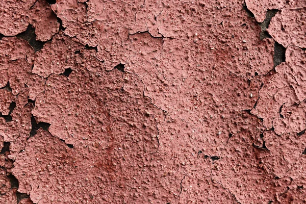 红色裂缝漆面 红色的老怨妇 木板背景 — 图库照片