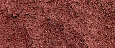 Soyut kırmızı çatlak duvar yüzey dokusu. Eski çizilmiş boya arkaplanı