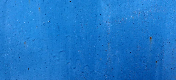 Achtergrond Met Blauwe Verf Roestmetaal Abstract Oude Gebarsten Muur Textuur — Stockfoto