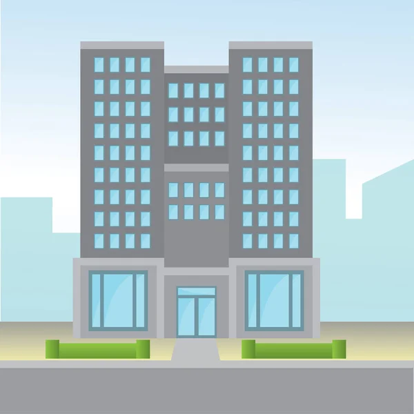 çizim apartman binaları, ofis binaları önünde seyir karayolu yakınındaki.
