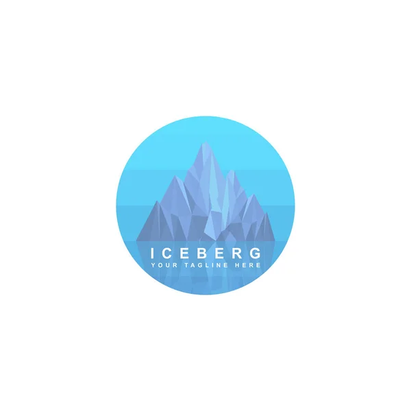 Iceberg Logo Design Iceberg Vector Icono Aislado Fondo Blanco — Vector de stock