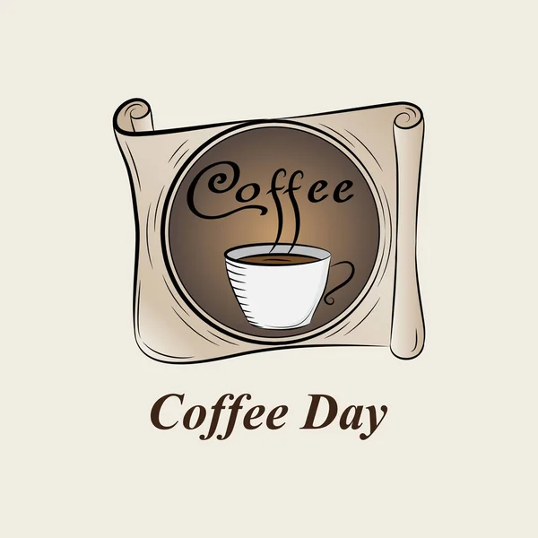 Vintage Koffie Logo Vectorillustratie — Stockvector