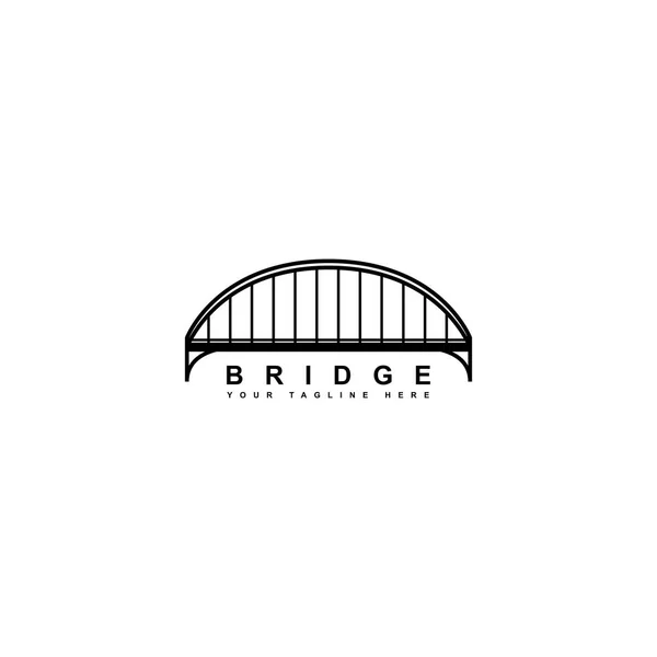 Diseño del logotipo del puente simple — Vector de stock