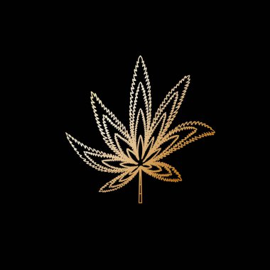 marihuana yaprağı tasarımı