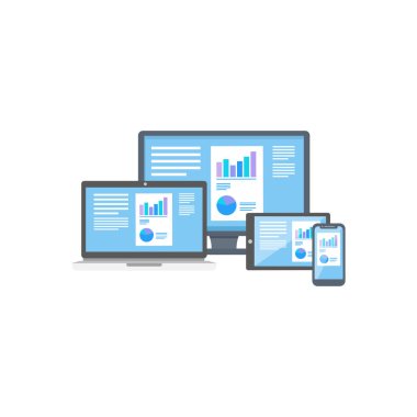 duyarlı web cihazlarının düz tasarımı