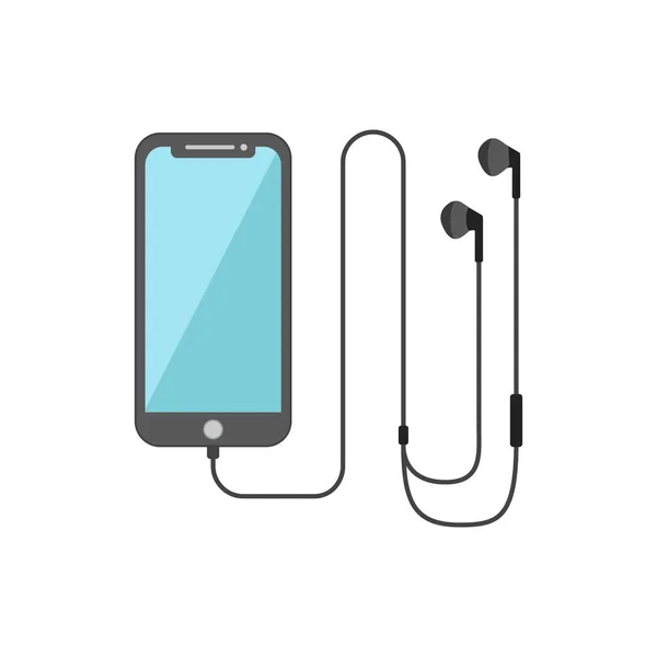 Smartphone und Headset — Stockvektor