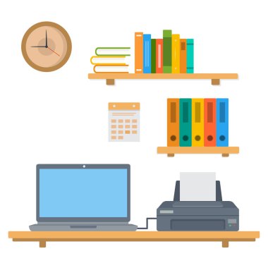 bir çalışma alanının iç illüstrasyon