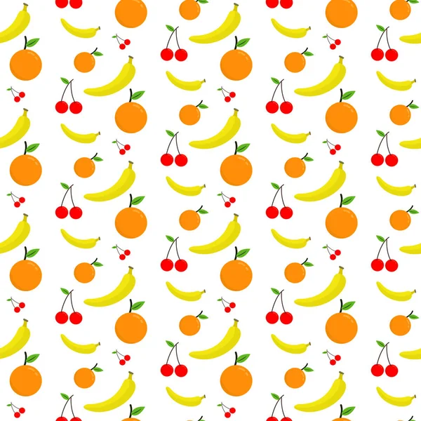 Seamless pattern of fruits — Stock Vector