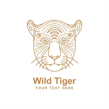 çizgi sanat kaplan baş