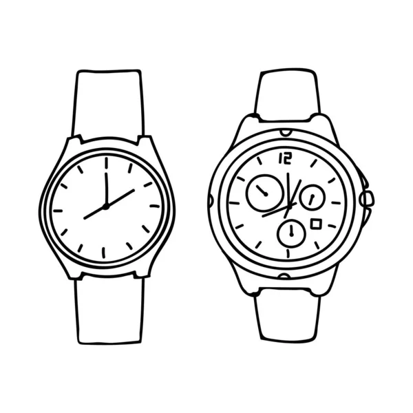Περίγραμμα σχεδιασμό ρολόι — Διανυσματικό Αρχείο