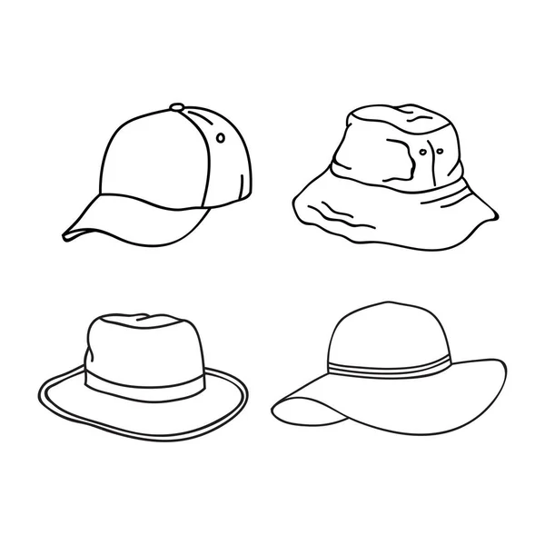 Contour chapeau design — Image vectorielle