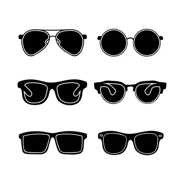 Silhouette-Design-Brille — Stockvektor