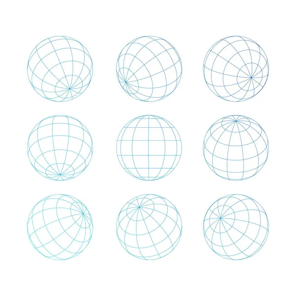 sphere globe with grid
