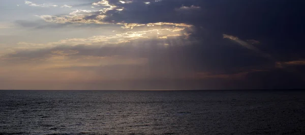 Landscape Clouds Sea Rays Sun View Sinemorets Resort Southern Black — Stock Photo, Image