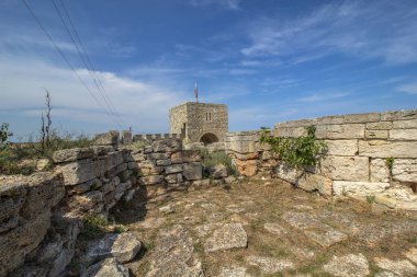 Part of the restored ancient fortress of Cape Kaliakra.  He only reserves in Bulgaria that includes a marine protected area. Northern Black Sea Coast, Bulgaria.