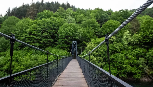 Ponte Cavo Sulla Diga Pasarel Luogo Ideale Una Passeggiata Molto Foto Stock