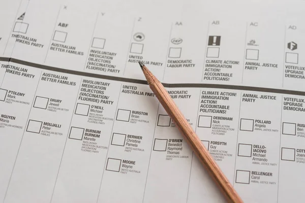 Postal voting for the Australian federal election, which is May — Stock Photo, Image
