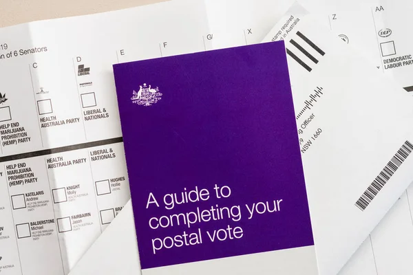 Voto postal para a eleição federal australiana — Fotografia de Stock