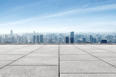 cityscape modern şehir boş tuğla zemin