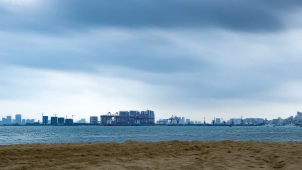 海南省港桟橋建築風景 コマ撮り写真 ロイヤリティフリーストック映像