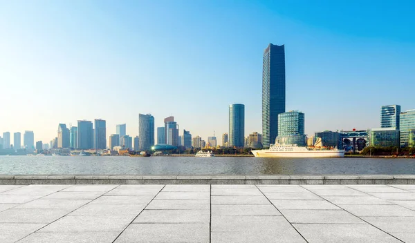 Edifici Moderni Pavimenti Marmo Nel Distretto Finanziario Pudong Shanghai Cina — Foto Stock