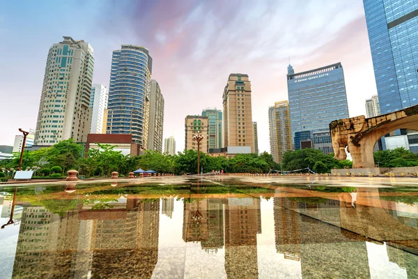 Città Moderna Con Edifici Alti Piazze Nanning Cina — Foto Stock