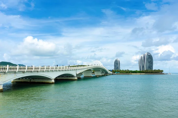 Sanya China June 2017 Beautiful Sanya Bay Phoenix Island Landmark — Stock Photo, Image