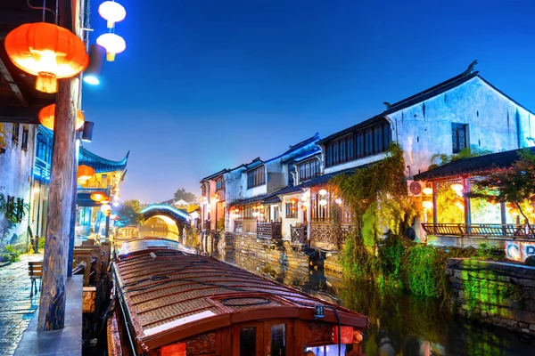 Suzhou China Een Beroemde Water Stad Met Veel Oude Steden — Stockfoto