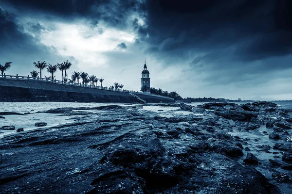 Ancient Bell Tower Located Coastline Haikou Hainan China — Stock Photo, Image