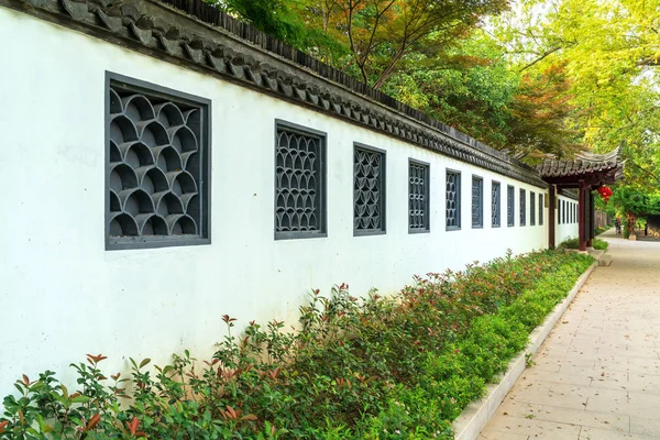 Weiße Wände Garten Suzhou China — Stockfoto