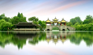 Wuting Köprüsü, Çin 'in Yangzhou kentindeki Slender Batı Gölü' nde bulunan ve aynı zamanda Lotus Köprüsü olarak da bilinen eski bir binadır..