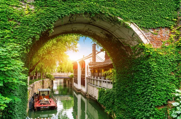 Suzhou China Uma Cidade Famosa Água Com Muitas Cidades Antigas — Fotografia de Stock