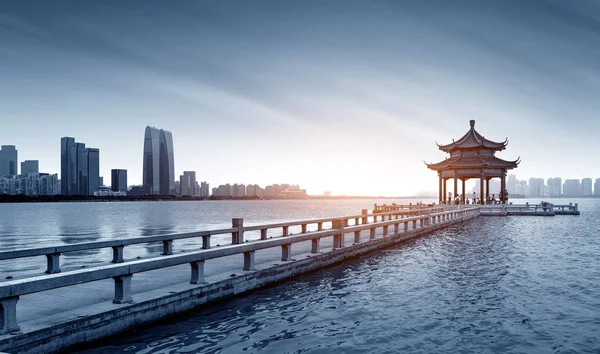 Porten Till Orienten Vid Sjön Jinji Suzhou Kina — Stockfoto