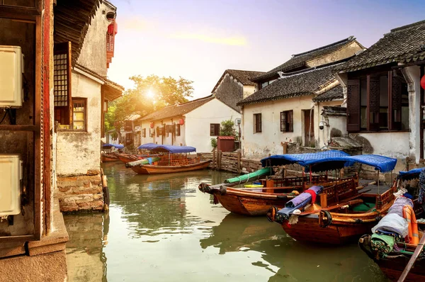 Suzhou China Een Beroemde Water Stad Met Veel Oude Steden — Stockfoto