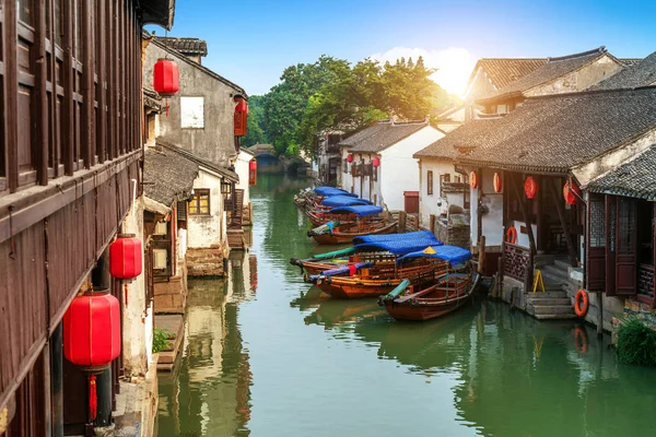 Suzhou China Una Famosa Ciudad Acuática Con Muchas Ciudades Antiguas — Foto de Stock