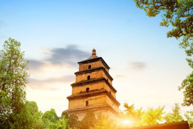 Sabah, Xi'an, Çin'deki dev Vahşi kaz Pagodası