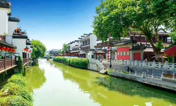 Nanjing Confucio Templo Región Pintoresca Río Qinhuai Gente Está Visita — Foto de Stock