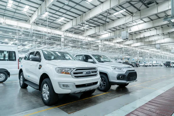 Jiangxi China September 2017 Der Automobilproduktion Jiangxi Stehen Einige Neuwagen — Stockfoto