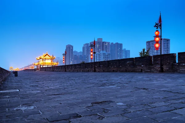ancient city wall at night, Xi\'an,China