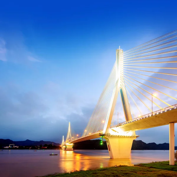 Night Modern Bridge — Stock Photo, Image