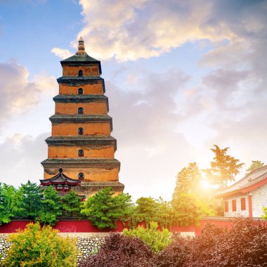 Sabah, Xi'an, Çin'deki dev Vahşi kaz Pagodası